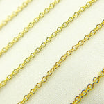 Load image into Gallery viewer, 14K Solid Gold Medium Cable Round Link Unfinished Chain. 038R27L01byFt
