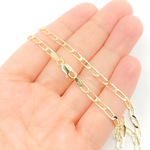 Load image into Gallery viewer, 08013977FD. 14K Solid Gold Flat Paperclip Chain
