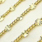 Load image into Gallery viewer, Gold Plated 925 Sterling Silver Curb and Marina Diamond Cut Link Chain. V162GP
