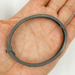 Load image into Gallery viewer, Black Rhodium Sterling Silver With Gold Pave Diamond Bangle