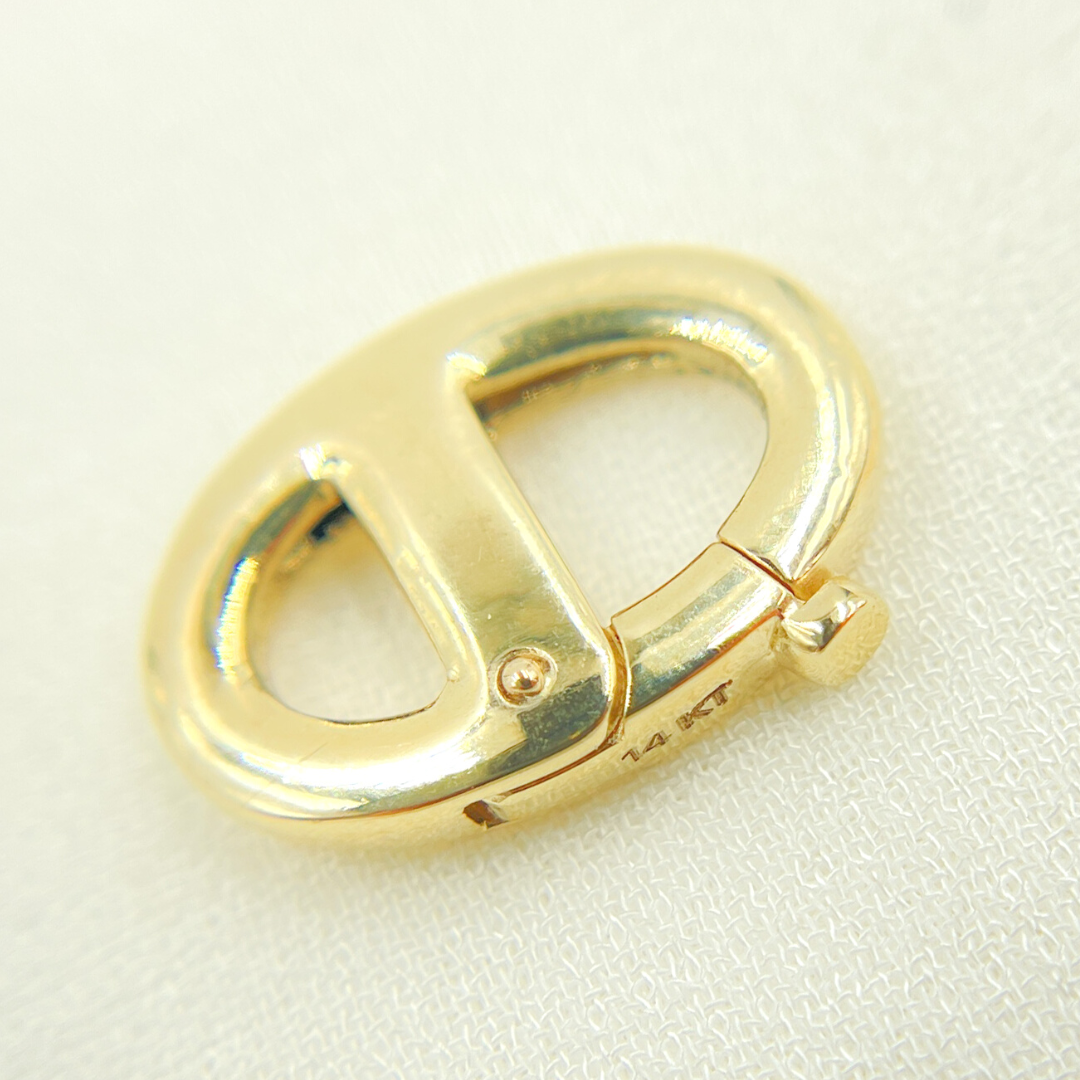 14K Solid Gold Gucci Style Clasp 17x12mm. 36714K
