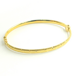 Load image into Gallery viewer, 14K Solid Gold Matte Textured Bangle