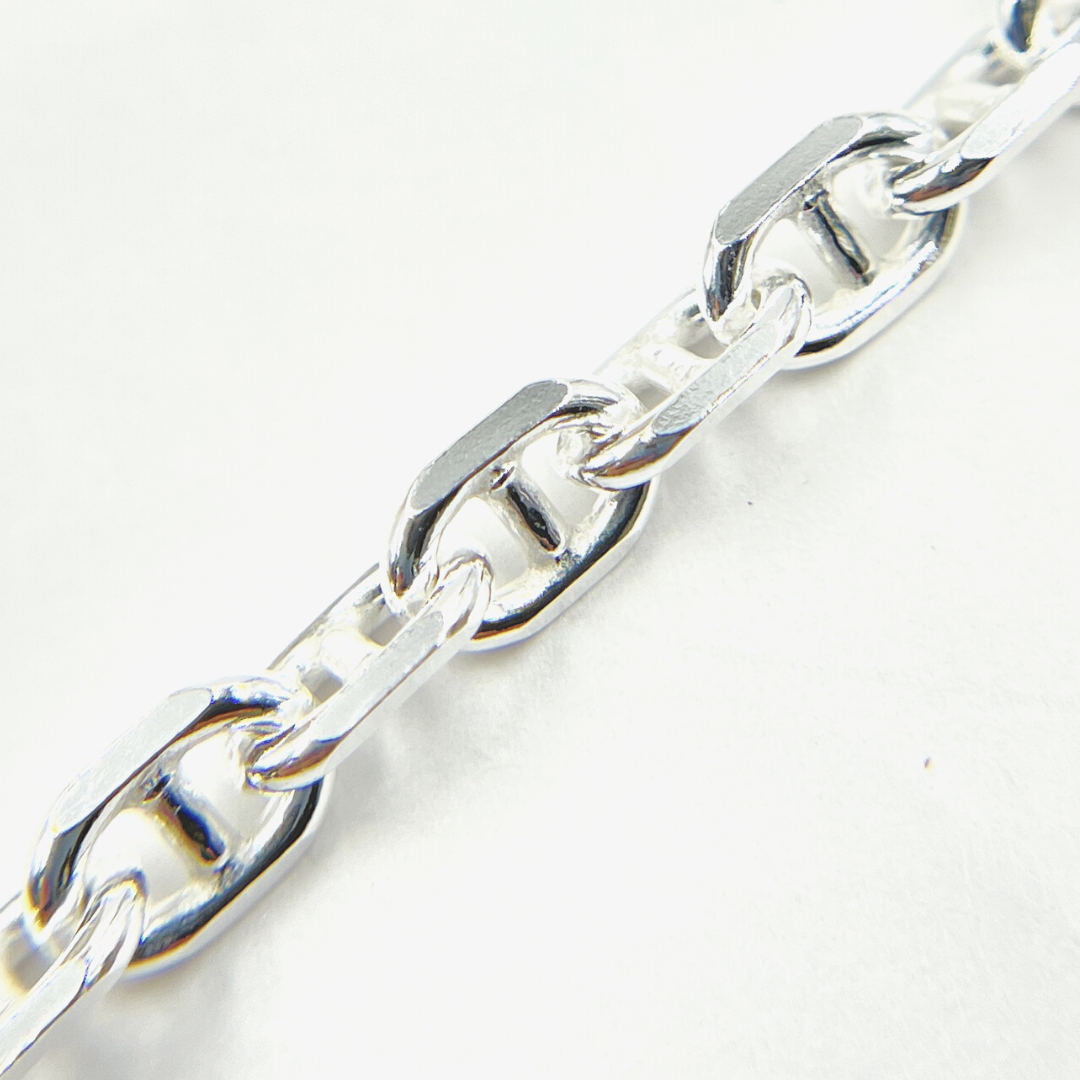 925 Sterling Silver Diamond Cut Marina Chain. Y10SS