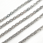 Load image into Gallery viewer, Oxidized 925 Sterling SilverDiamond Cut Oval Link Chain. Z91OX
