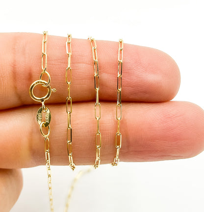120CP. 14K Solid Yellow Gold Ball Link Chain