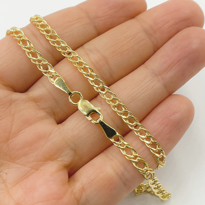 14K Solid Gold Curb Chain