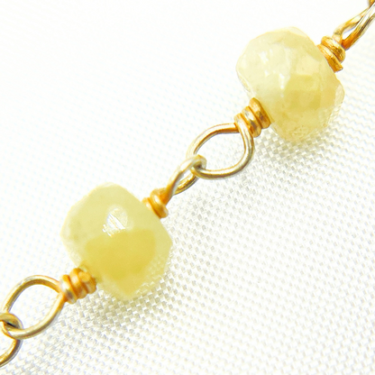 Multi Sapphire Ombre Gold Plated Wire Chain.