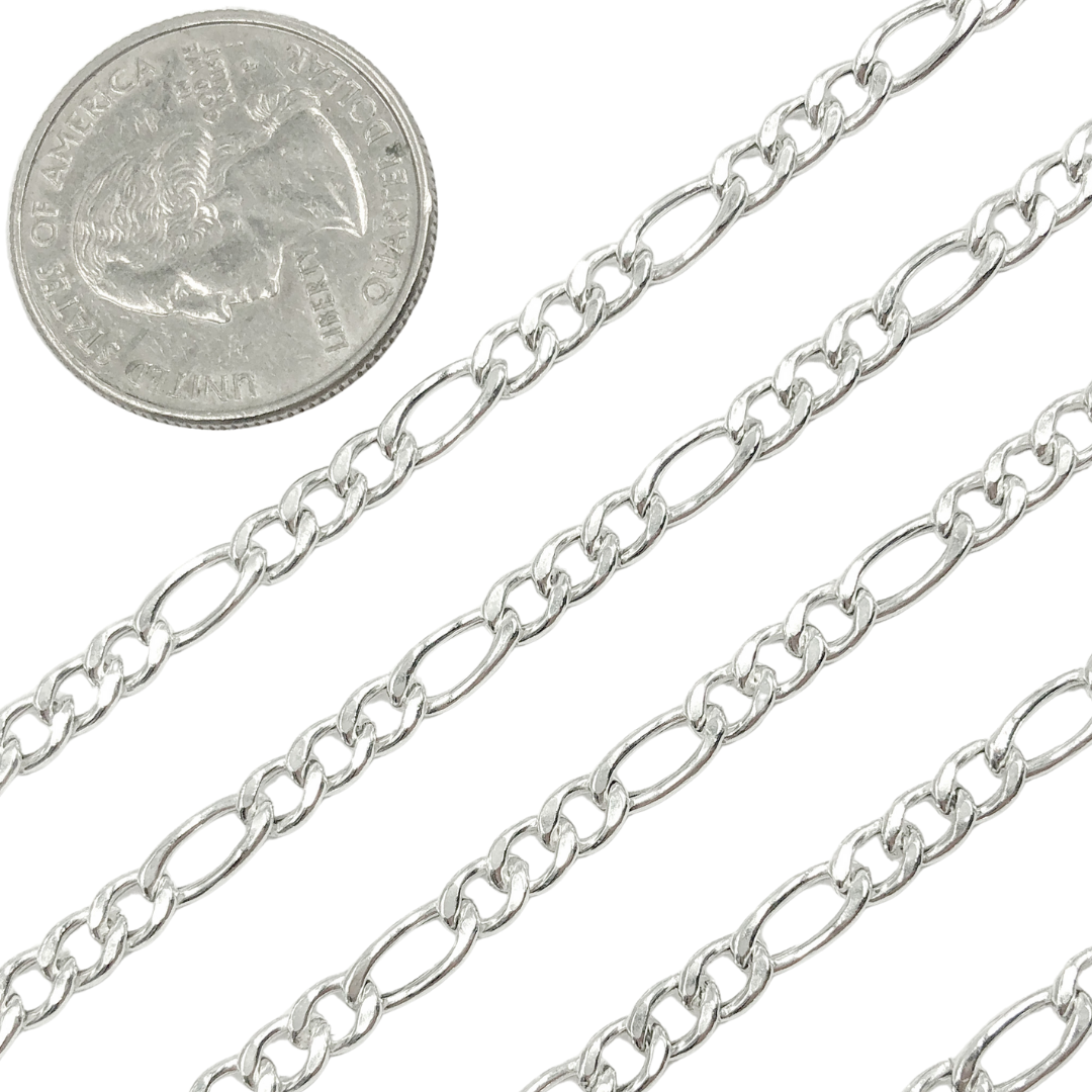 Sterling Silver Figaro Chain