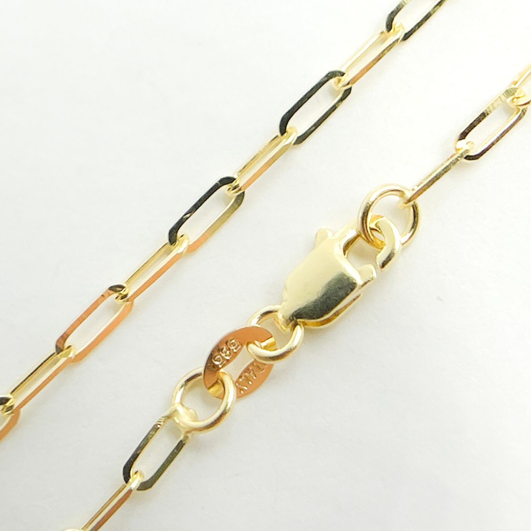 060FVACLL3. 14K Solid Gold Paperclip Chain