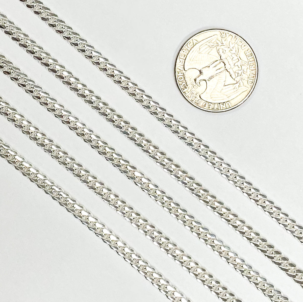 Sterling Silver Flat Curb Chain