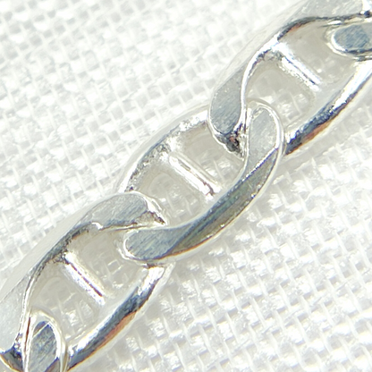 Sterling Silver Flat Marina Link Chain