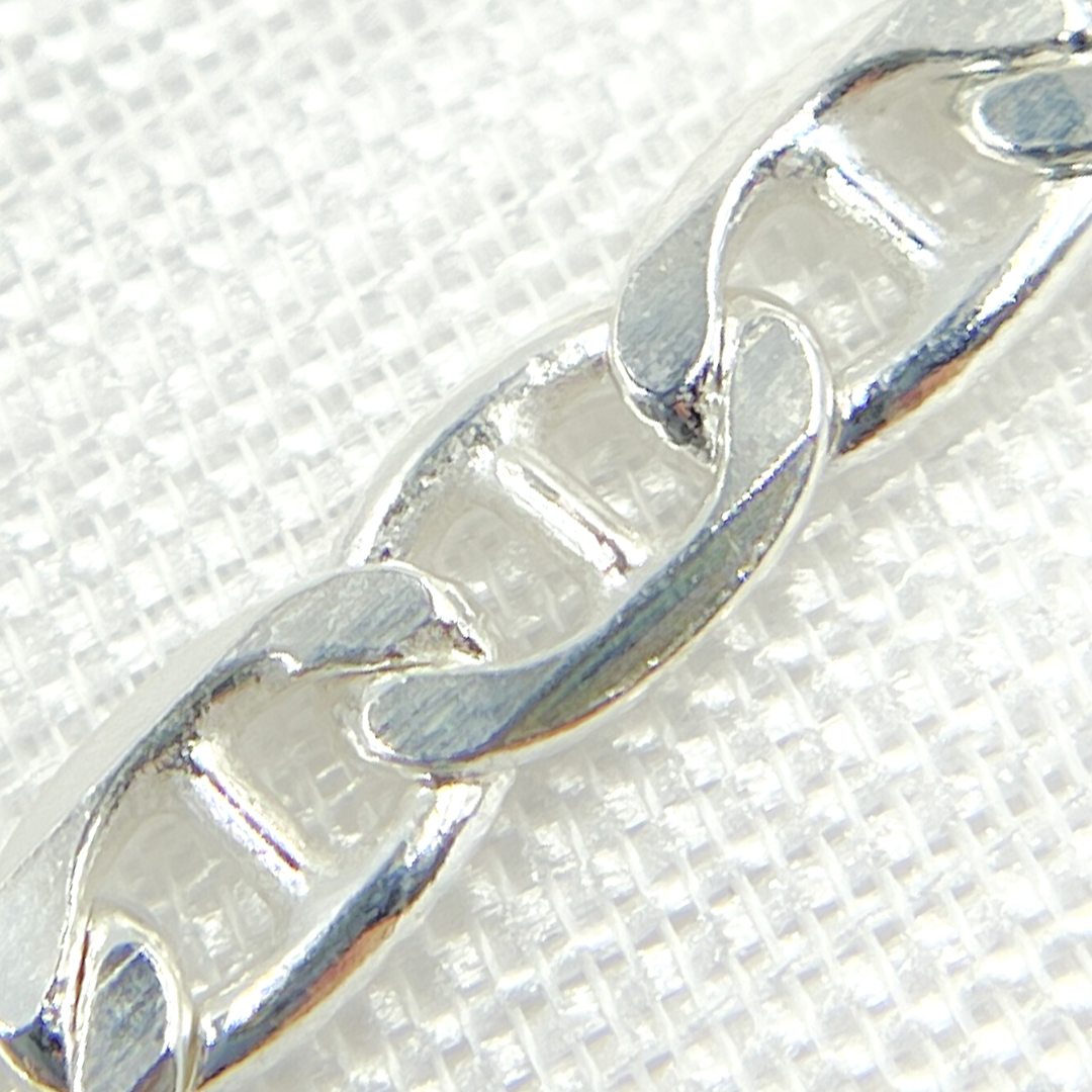 925 Sterling Silver Flat Marina Link Chain. Y66SS