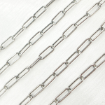 Load image into Gallery viewer, Oxidized 925 Sterling Silver Paperclip Chain. V6OX
