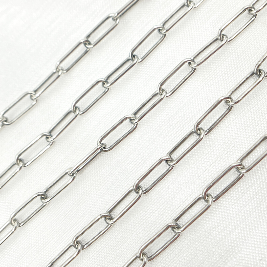 Oxidized 925 Sterling Silver Paperclip Chain