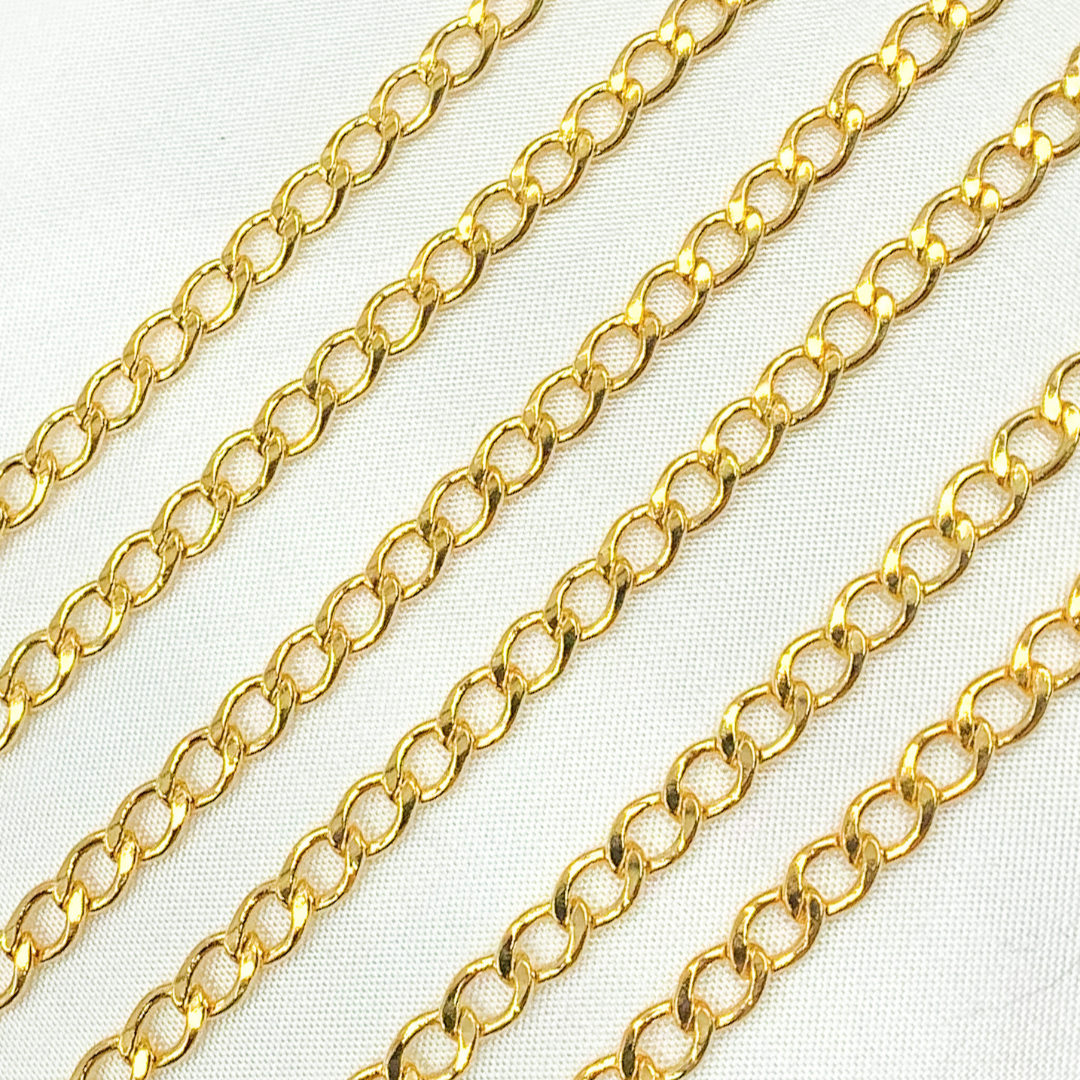 14k Gold Filled Flat Cable Link Chain. 4007CHR