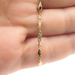 Load image into Gallery viewer, 14K Solid Gold and Diamonds Threader Earrings.