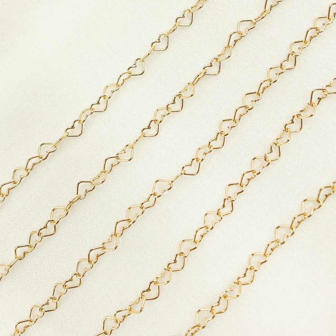 629GF. 14K Gold Filled Heart Link Chain