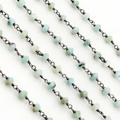 Larimar Oxidized Wire Chain.