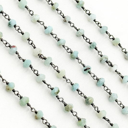 Larimar Oxidized Wire Chain.