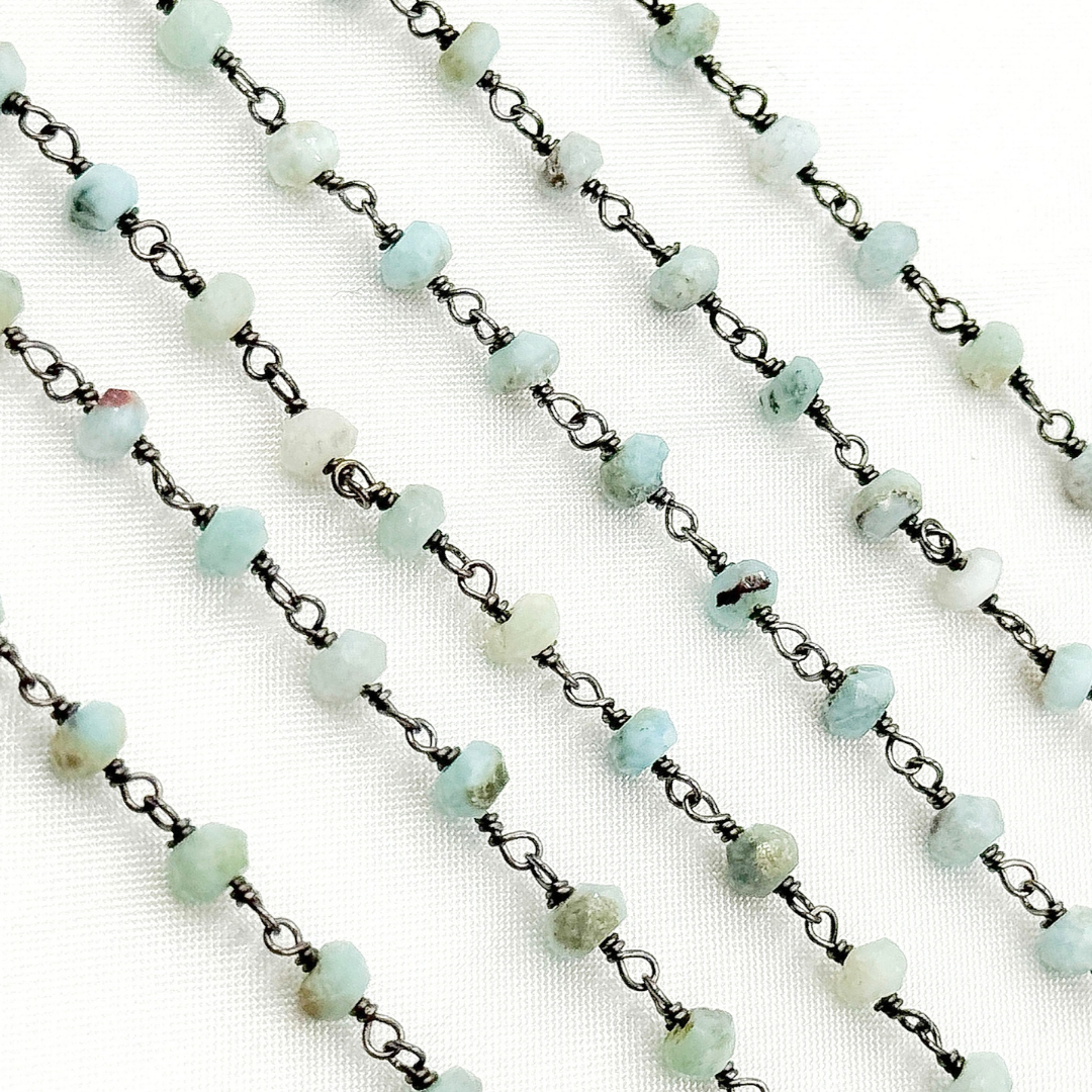 Larimar Oxidized Wire Chain. LAR10