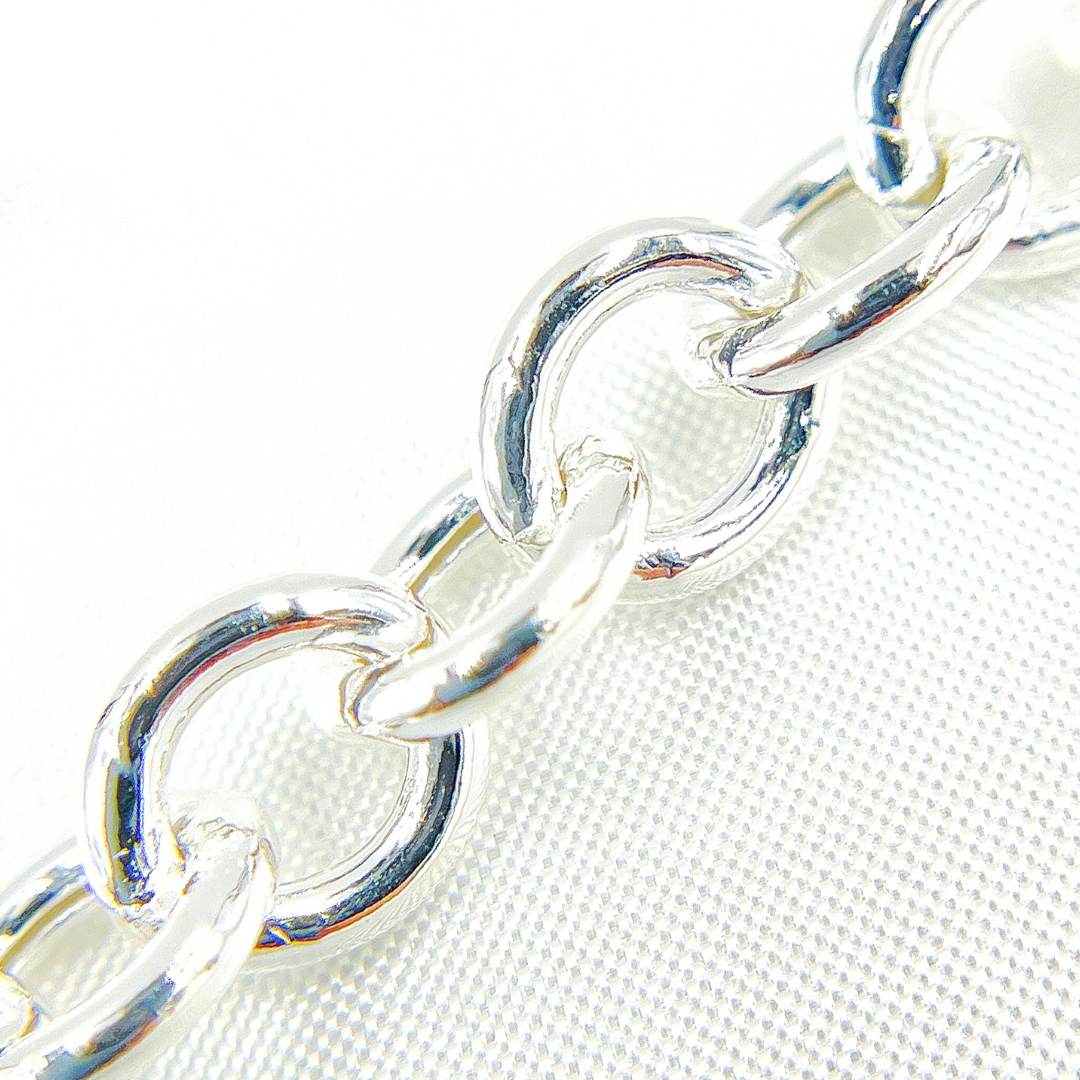 925 Sterling Silver Smooth Hollow Circle Link Chain. V69SS