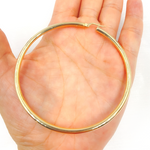 Load image into Gallery viewer, 14K Solid Gold Hollow Smooth Hoop