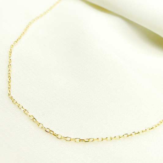 14K Solid Gold Cable Chain