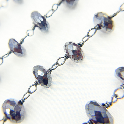 Coated Garnet Oxidized Wire Chain.