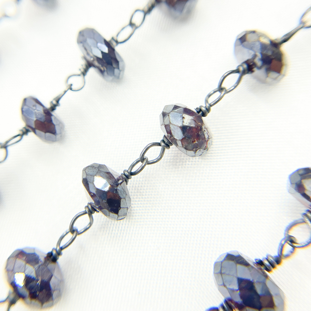 Coated Garnet Oxidized Wire Chain. CGR4