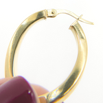 Load image into Gallery viewer, 14K Solid Gold Flat &amp; Twisted Hoop Earrings. 