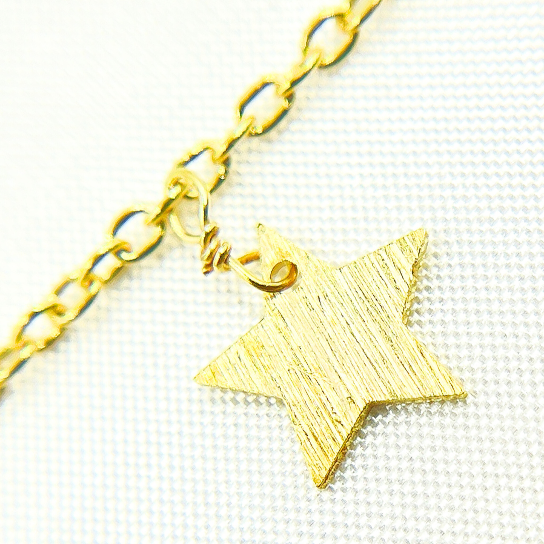 Star & Moon Shapes Dangle Wire Chain. 307SM