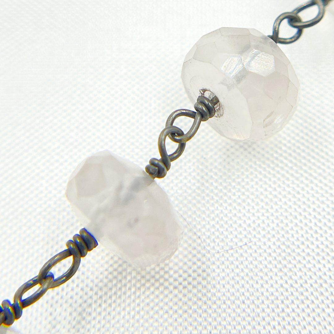 Rose Quartz Oxidized Wire Chain