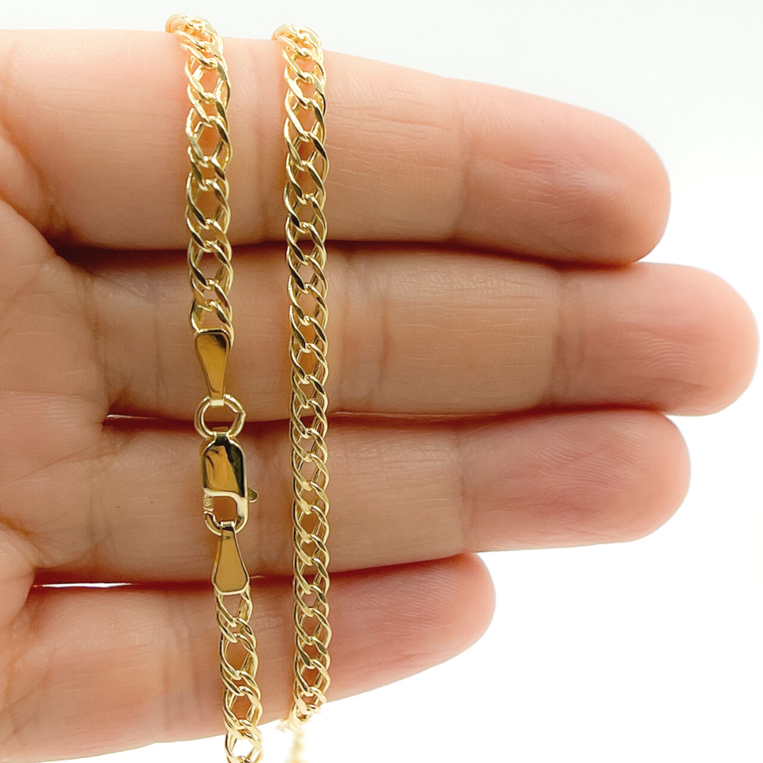 14K Solid Gold Curb Chain