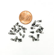 1.5MM Black Rhodium Sterling Silver End Cap