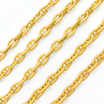 Load image into Gallery viewer, Gold Plated Matt 925 Sterling Silver Gold Plated Marina Chain. V81GPM
