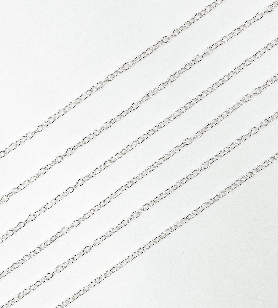 925 Sterling Silver Cable Link Chain. 1218SS