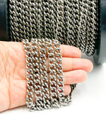 Load image into Gallery viewer, Oxidized 925 Sterling Silver Curb Chain. Y5OX
