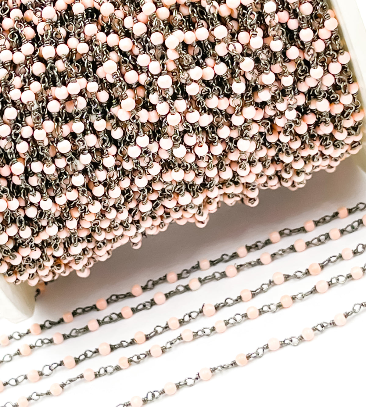 Coral Wire Wrap Chain.  COR4