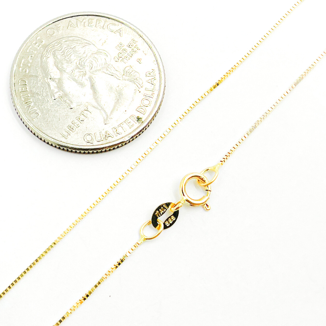 14K Solid Gold Box Chain