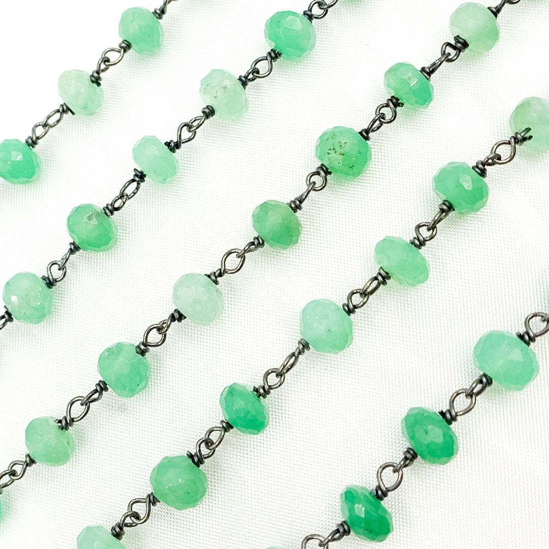 Chysoprase Oxidized Wire Chain