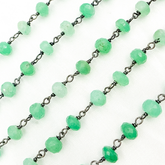 Chysoprase Oxidized Wire Chain