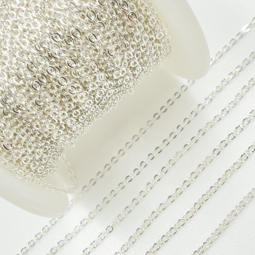 925 Sterling Silver Flat Cable Link Chain