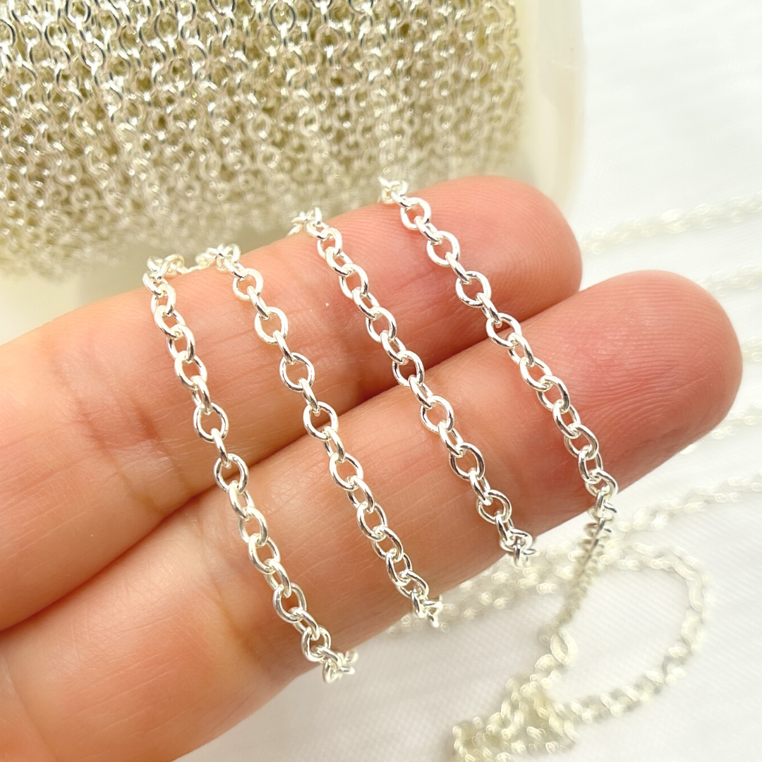 925 Sterling Silver Cable Chain. 2214SS