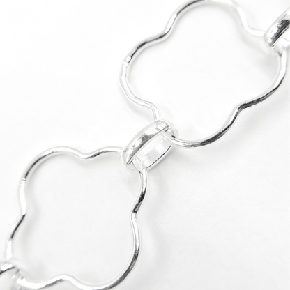 925 Sterling Silver Clover Link Chain