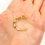 Load image into Gallery viewer, 14K Solid Gold and Diamonds Hoop Earrings