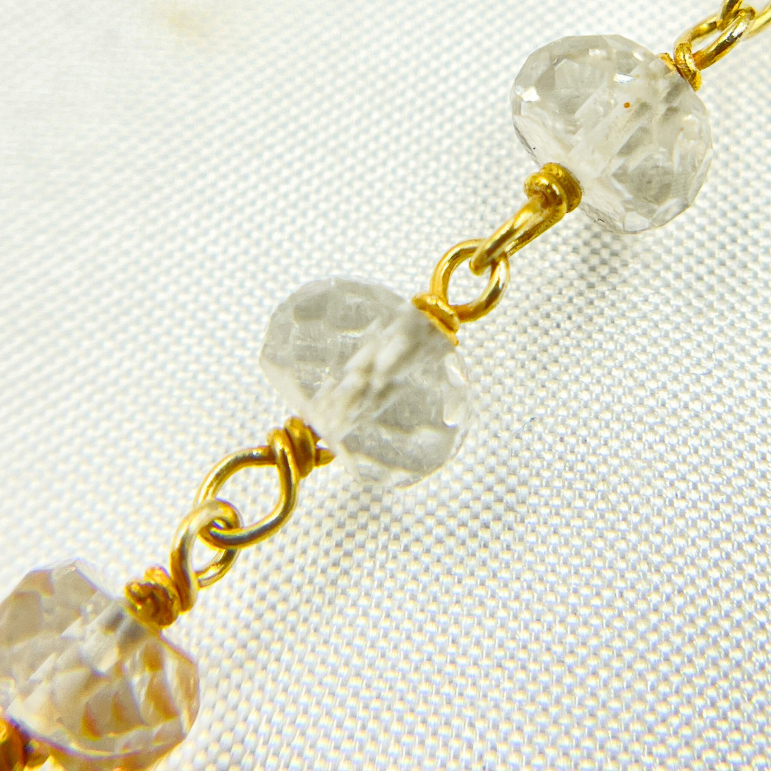 Imperial Topaz Gold Plated Wire Chain.