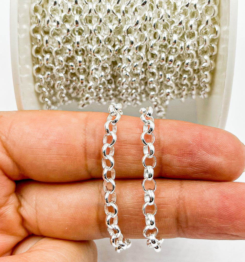 925 Sterling Silver Round Link Chain. V102SS