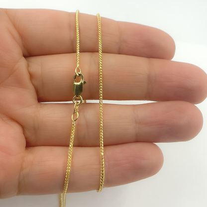 14K Solid Gold Wheat Chain