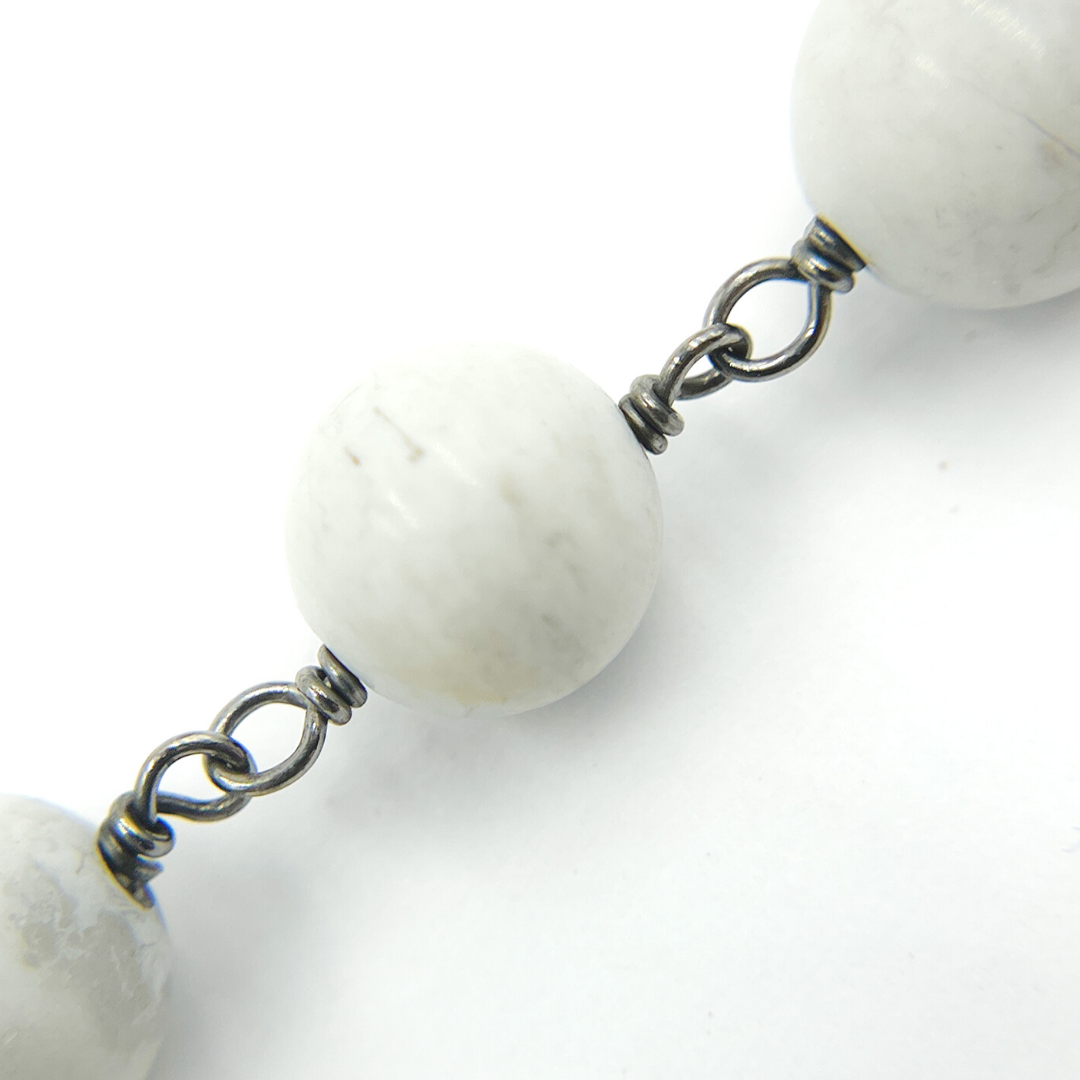 Howlite Gemstone Round Shape Chain. HO3