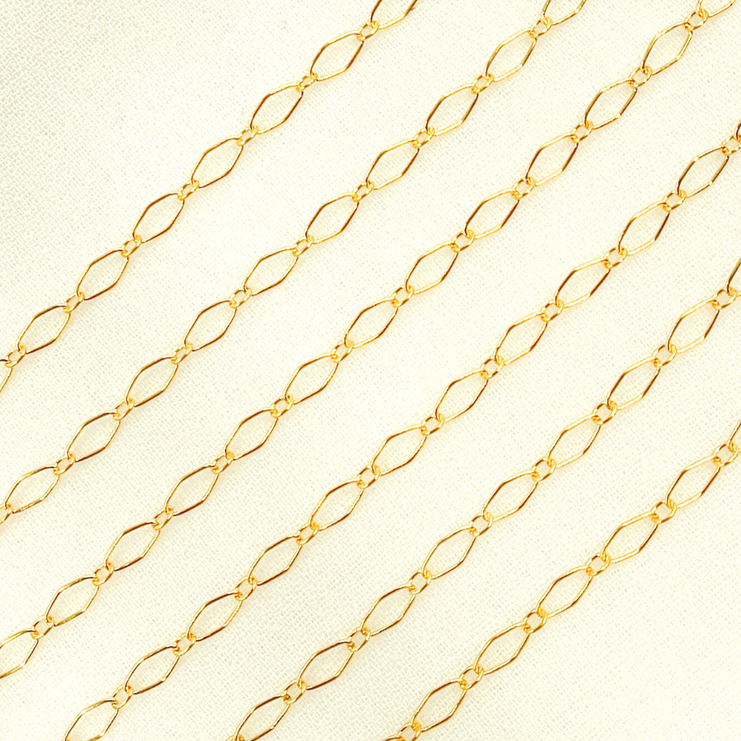 1370GF. 14K Yellow Gold Filled Smooth Diamond and Round Link Chain.